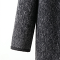 Elegant Wool-Alpaca Blend  Blend Round-Neck Coat with Heart Appliqué | Premium Minimalist Outerwear