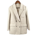 Premium Cashmere-Wool Blend Double-Breasted Coat | Elegant Minimalist Winter Outerwear