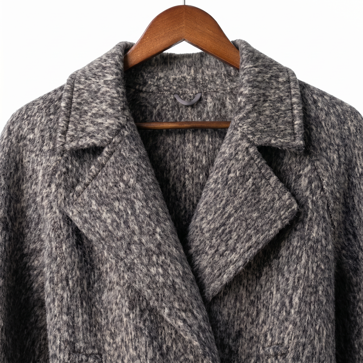 Premium Textured Wool-Alpaca Blend Coat