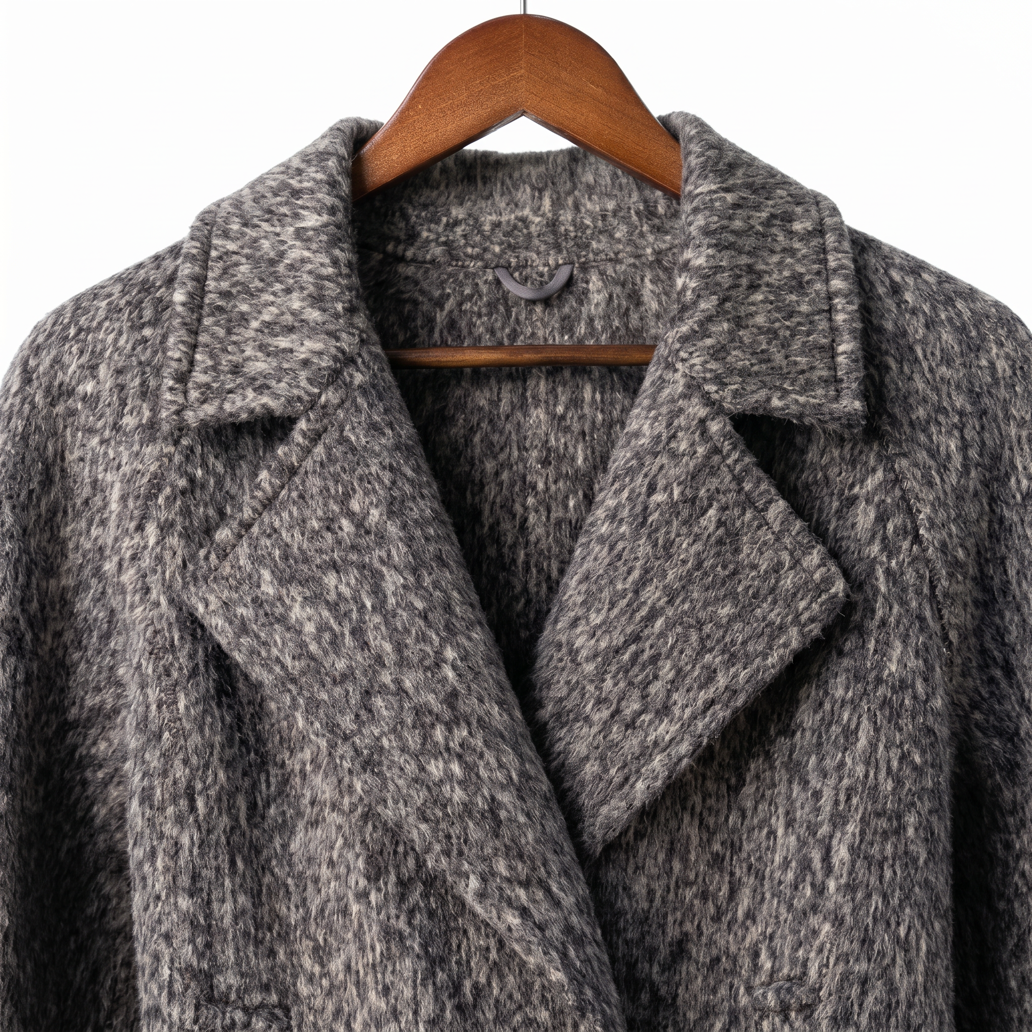 Premium Textured Wool-Alpaca Blend Coat