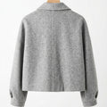 Women's Wool-Blend Cropped Double-Breasted Jacket