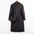 Premium Wool-Blend Long Coat with Matching Crossbody Bag