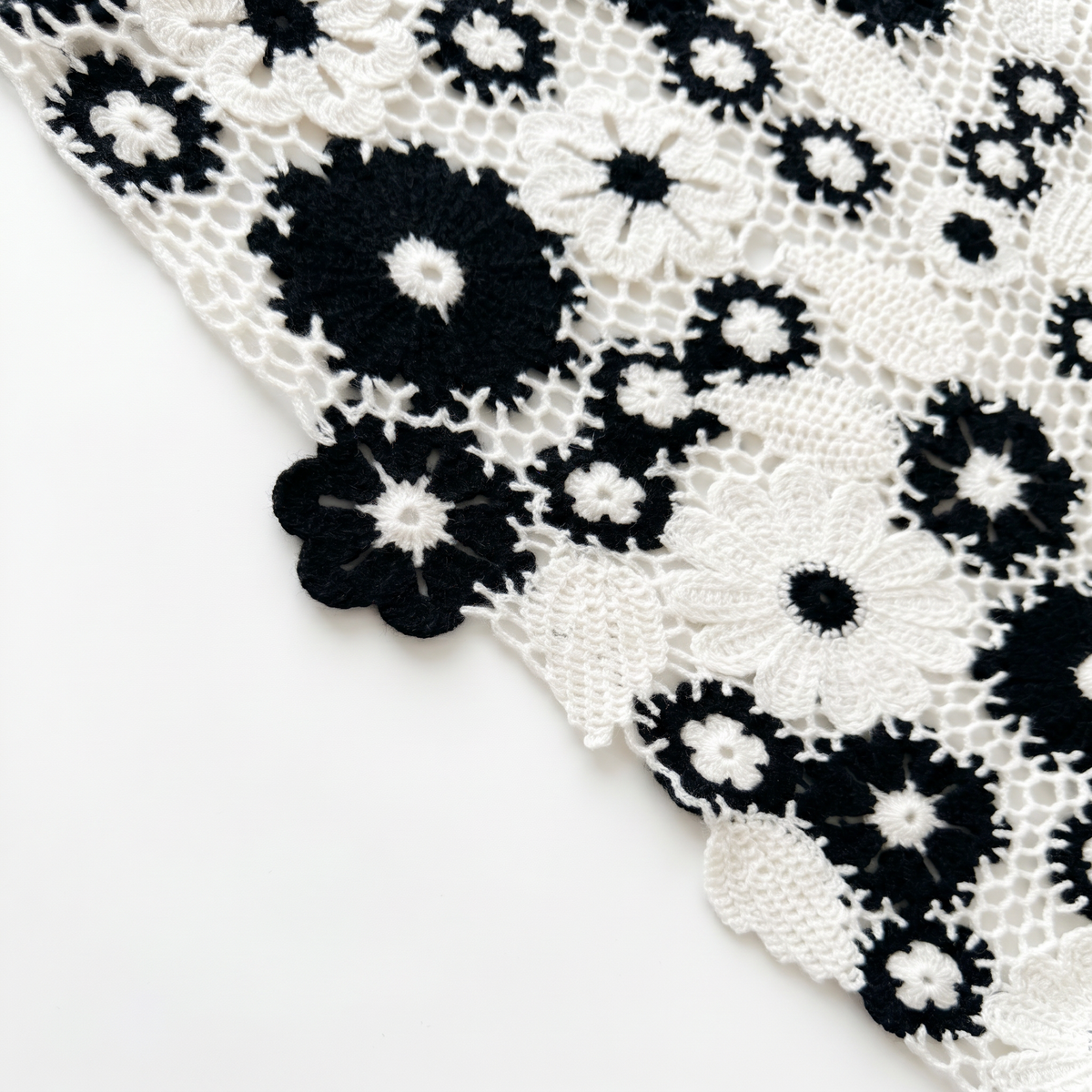 Sale— 100% Wool Handcrafted Floral Crochet Vest