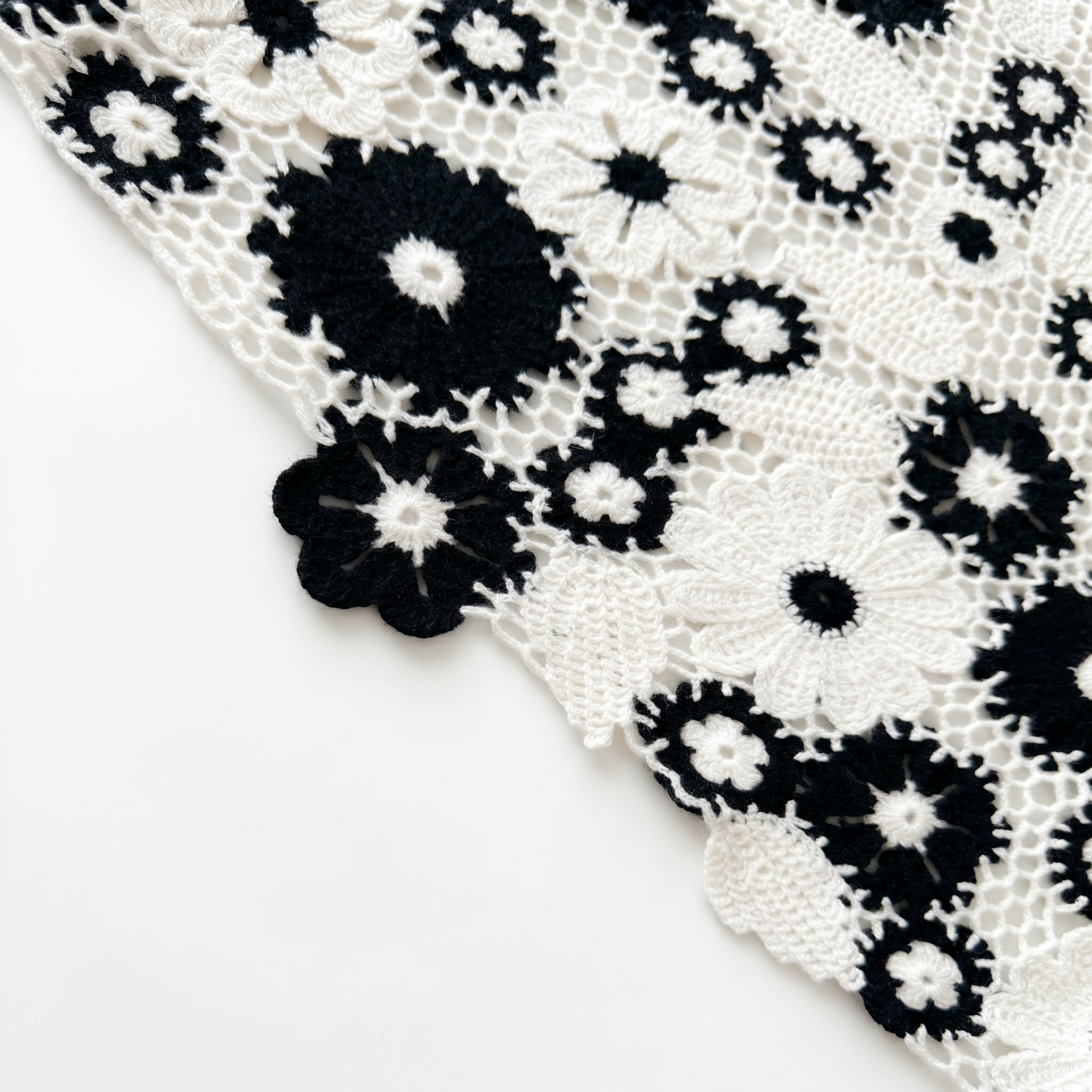 Sale— 100% Wool Handcrafted Floral Crochet Vest