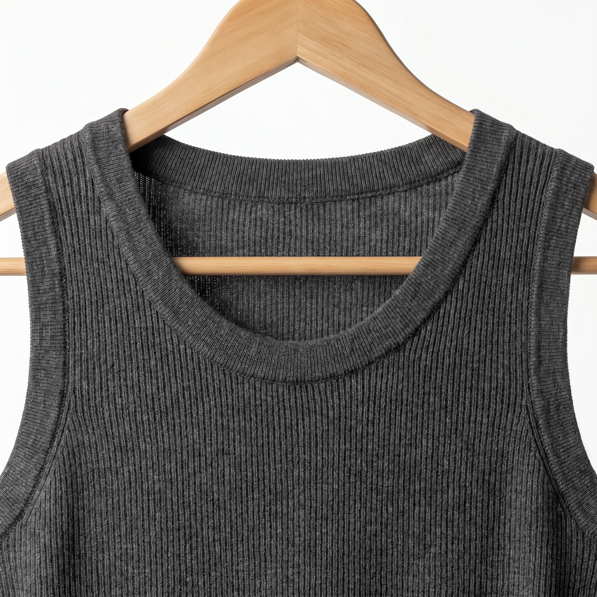 Cashmere-Mix Damen Tanktop Rundhals Fein-Strick Basic Ärmellos [Size]