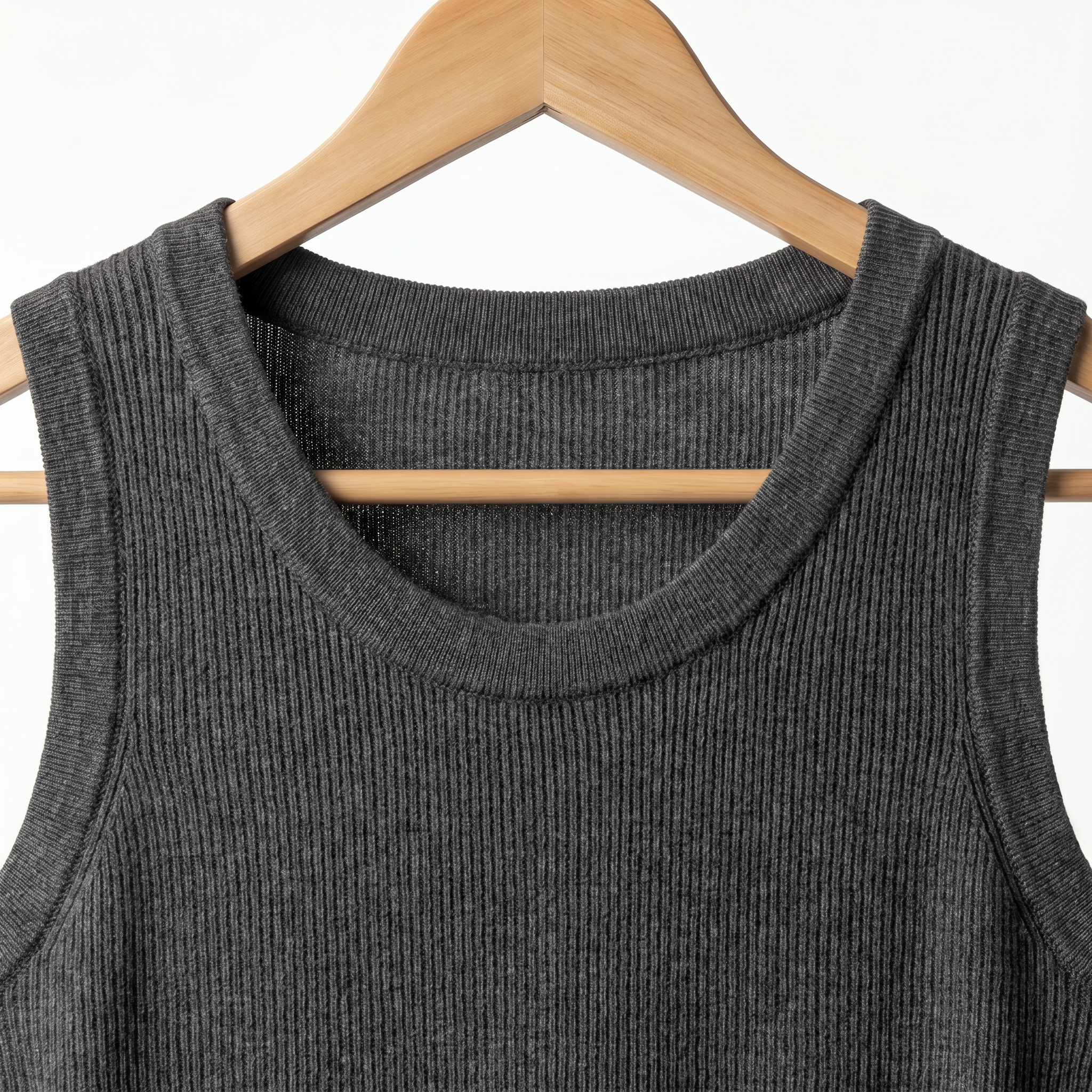 Cashmere-Mix Damen Tanktop Rundhals Fein-Strick Basic Ärmellos [Size]