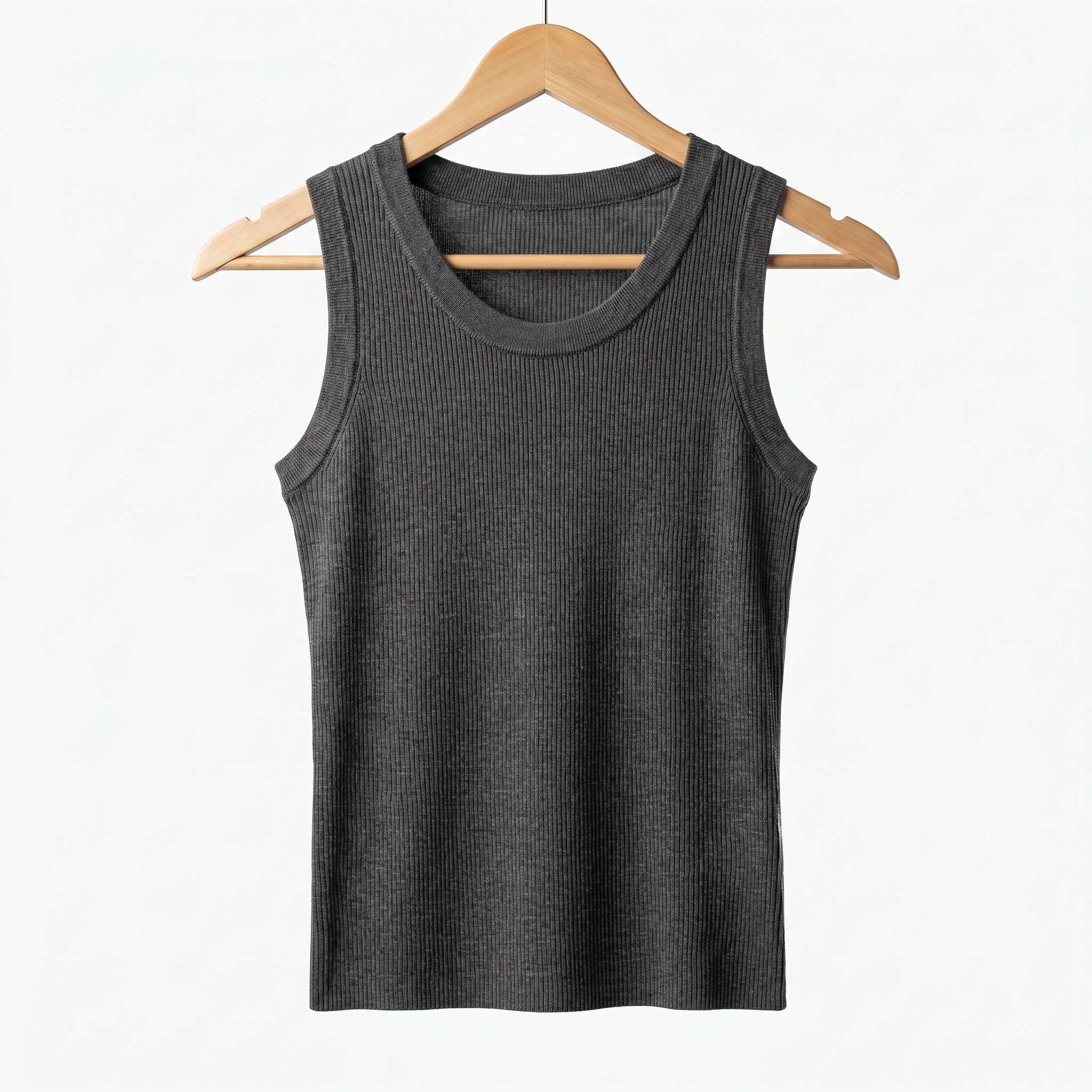 Cashmere-Mix Damen Tanktop Rundhals Fein-Strick Basic Ärmellos [Size]