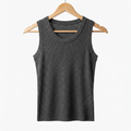 Cashmere-Mix Damen Tanktop Rundhals Fein-Strick Basic Ärmellos [Size]