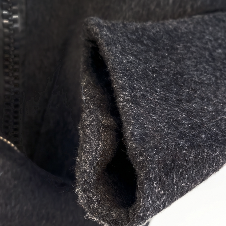 Women's Cashmere-Wool Blend Zip-Up Jacket with Accessory Bag