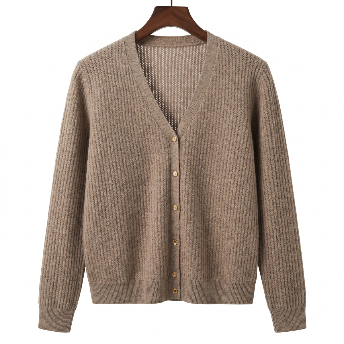 Classic 100% Pure Cashmere Ribbed Knit Sweater