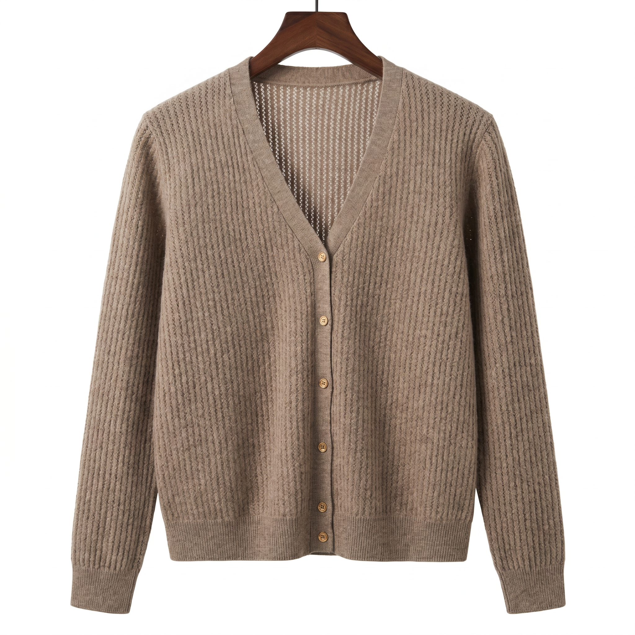 Classic 100% Pure Cashmere Ribbed Knit Sweater