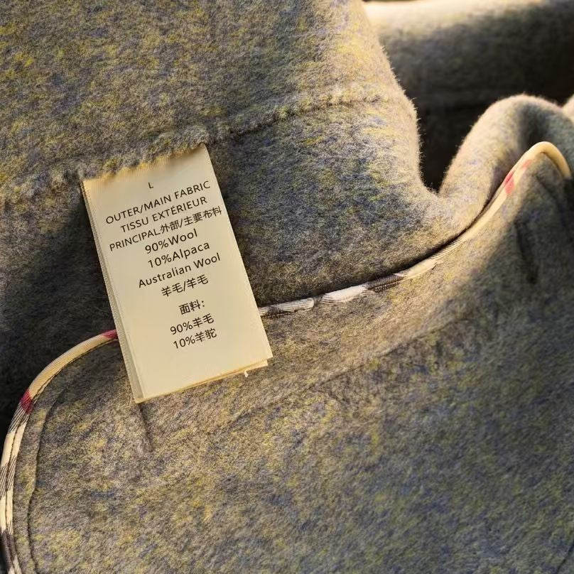 Premium Wool-Alpaca Blend Cropped Jacket with Metal Button Detail | Elegant Winter Outerwear