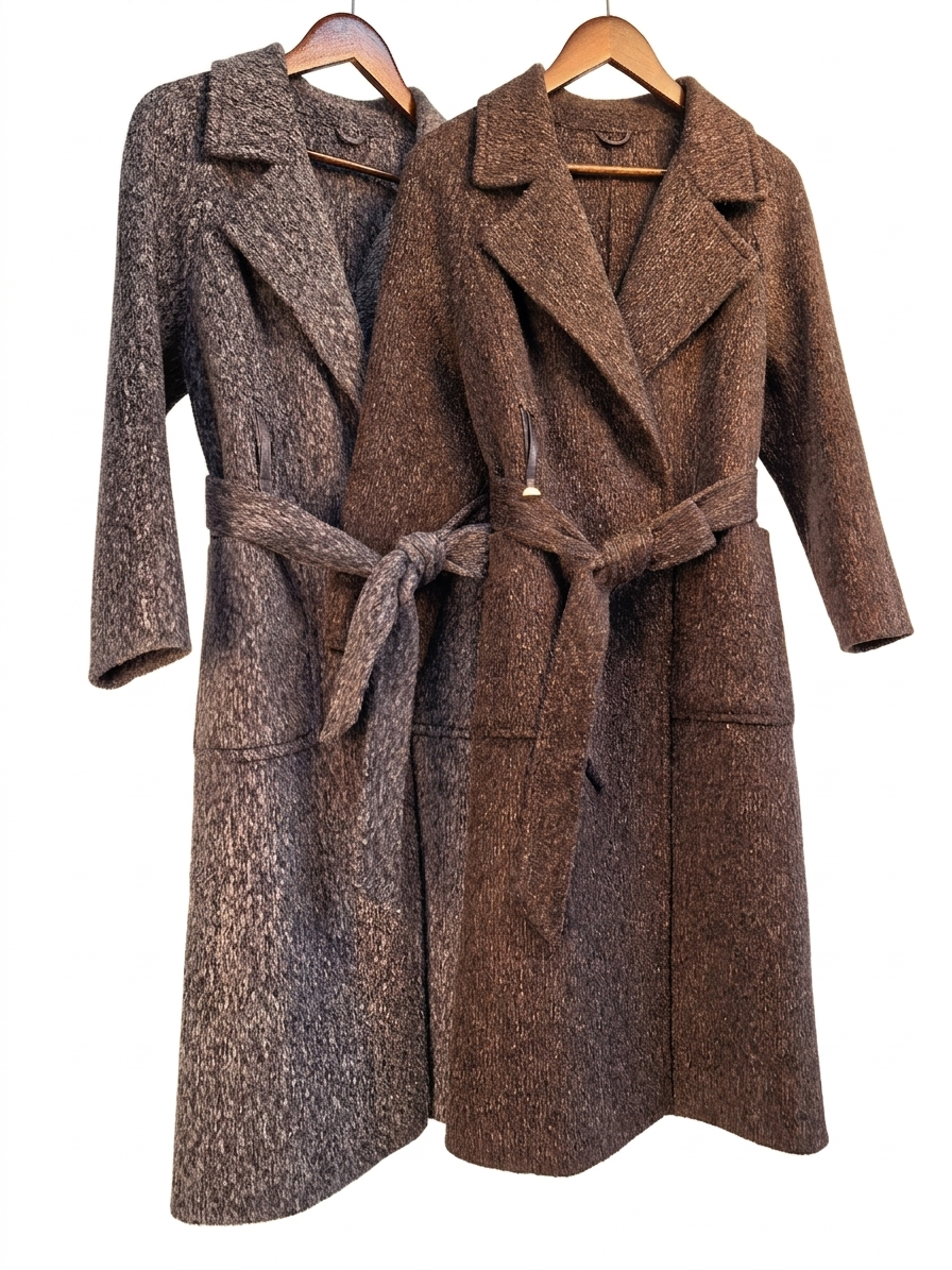 Premium Textured Wool-Alpaca Blend Coat