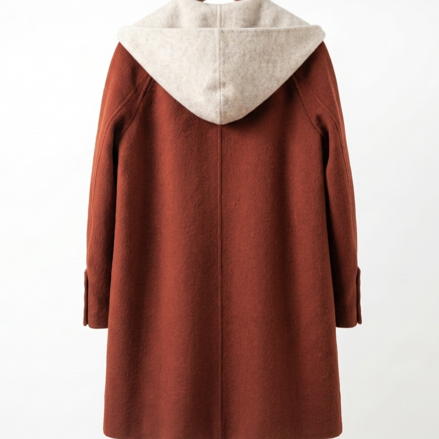 Cashmere-Wool Double-Breasted Blend Coat