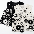 Sale— 100% Wool Handcrafted Floral Crochet Vest
