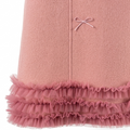 Girls' 100% Wool Bow-Accent Ruffle Dress