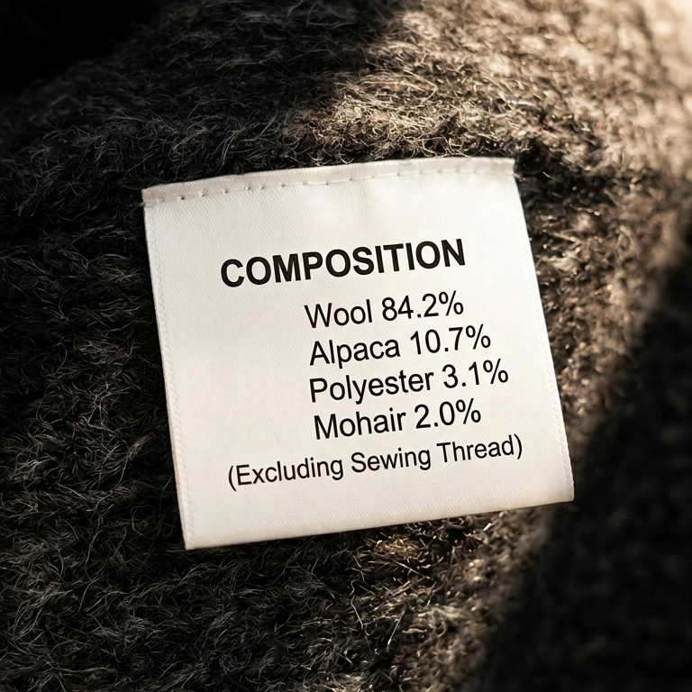 Elegant Wool-Alpaca Blend  Blend Round-Neck Coat with Heart Appliqué | Premium Minimalist Outerwear