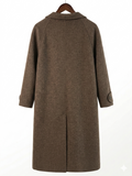Classic Cashmere-Wool Blend Coat with Matching Bag