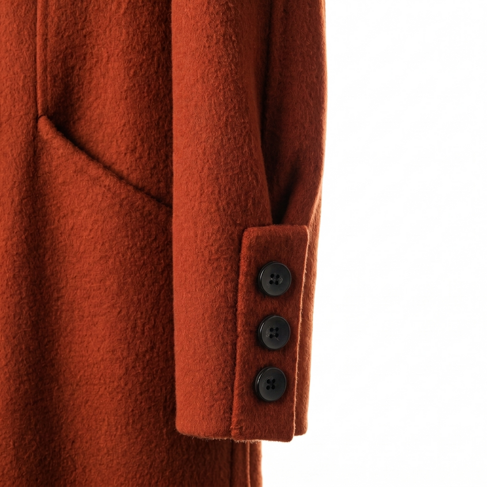 Cashmere-Wool Double-Breasted Blend Coat