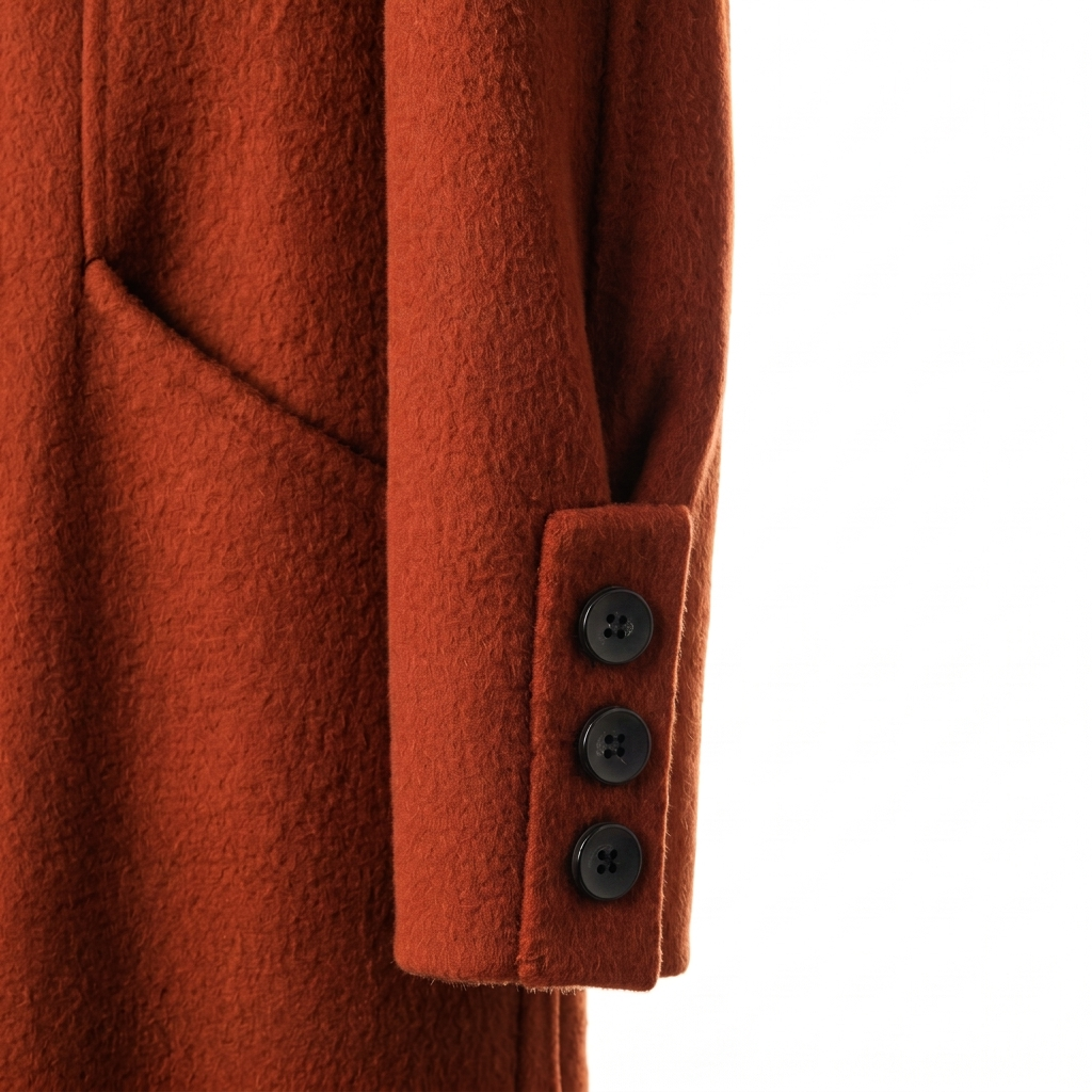 Cashmere-Wool Double-Breasted Blend Coat
