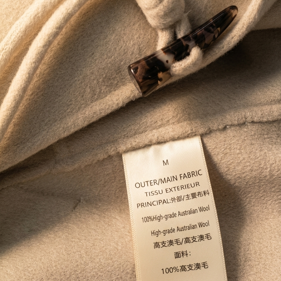 Minimalist 100% Australian Wool Toggle Coat