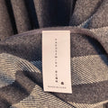 Elegant Hand-Sewn Striped Fringe Shawl Cape