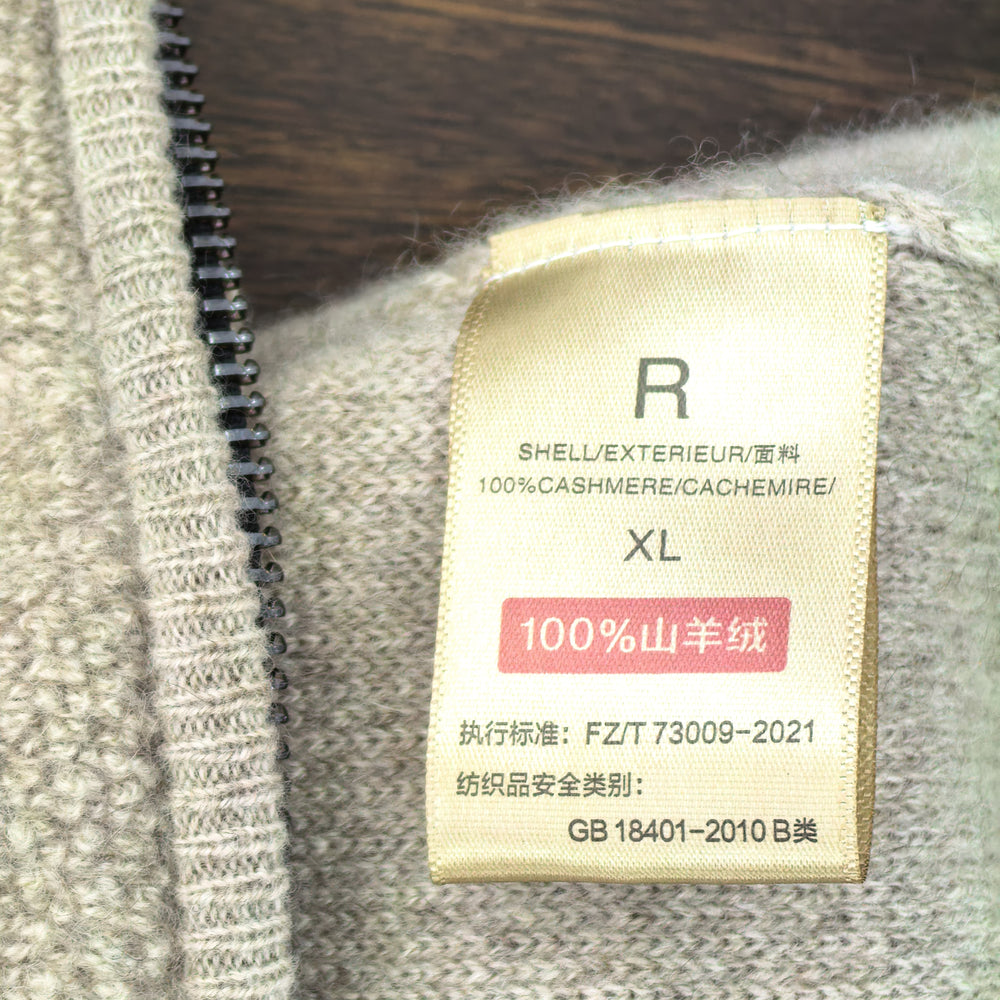 Premium 100% Cashmere Full-Zip Cardigan