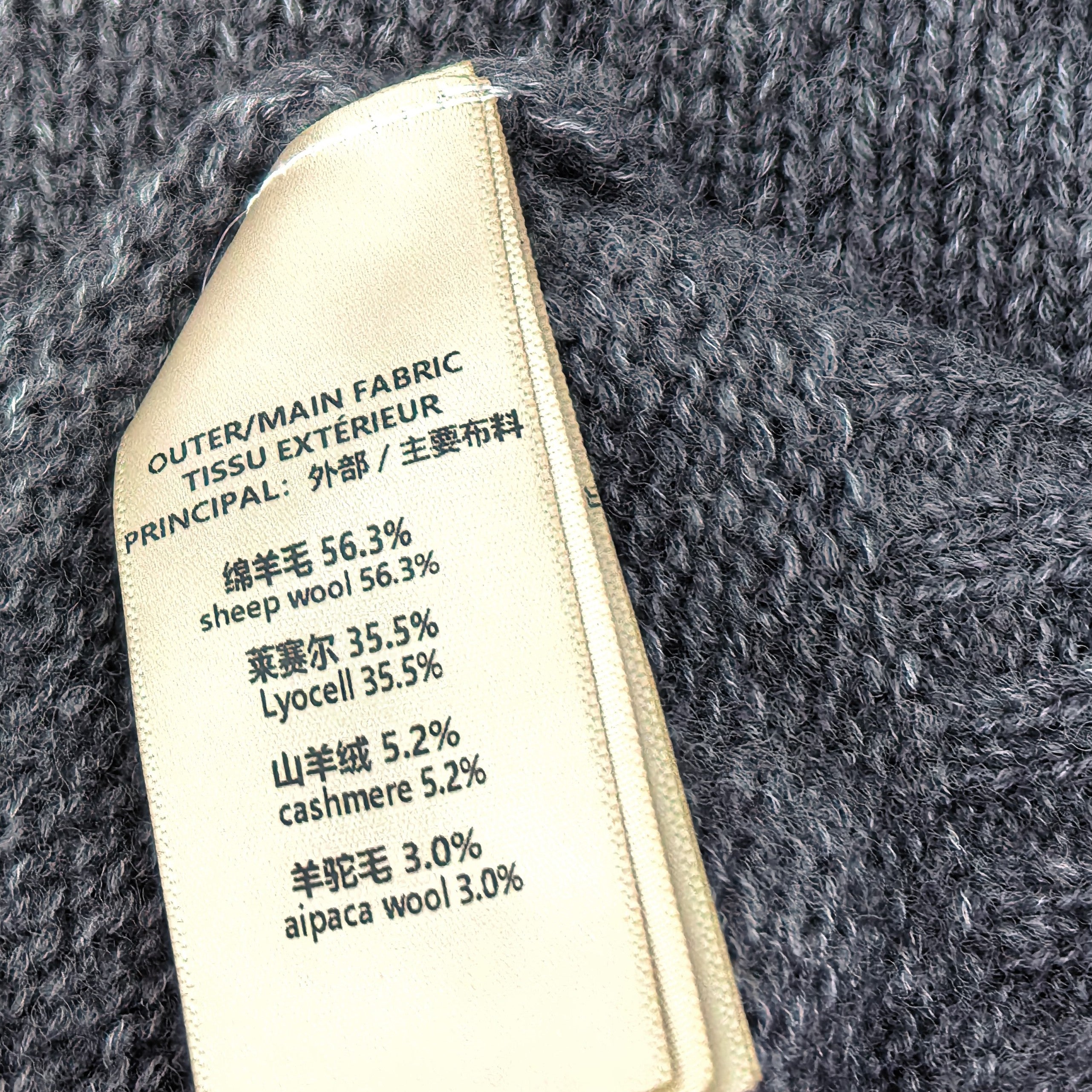 Premium Cashmere-Wool Blend High-Neck Knit Sweater