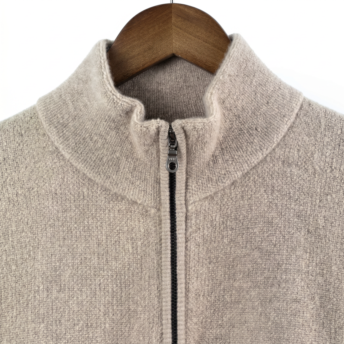 Premium 100% Cashmere Full-Zip Cardigan