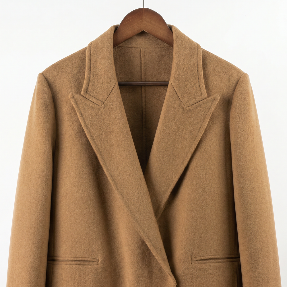 Classic Wool-Camel  Blend Long Coat