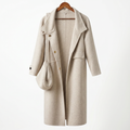 Classic Cashmere-Wool Blend Coat with Matching Bag
