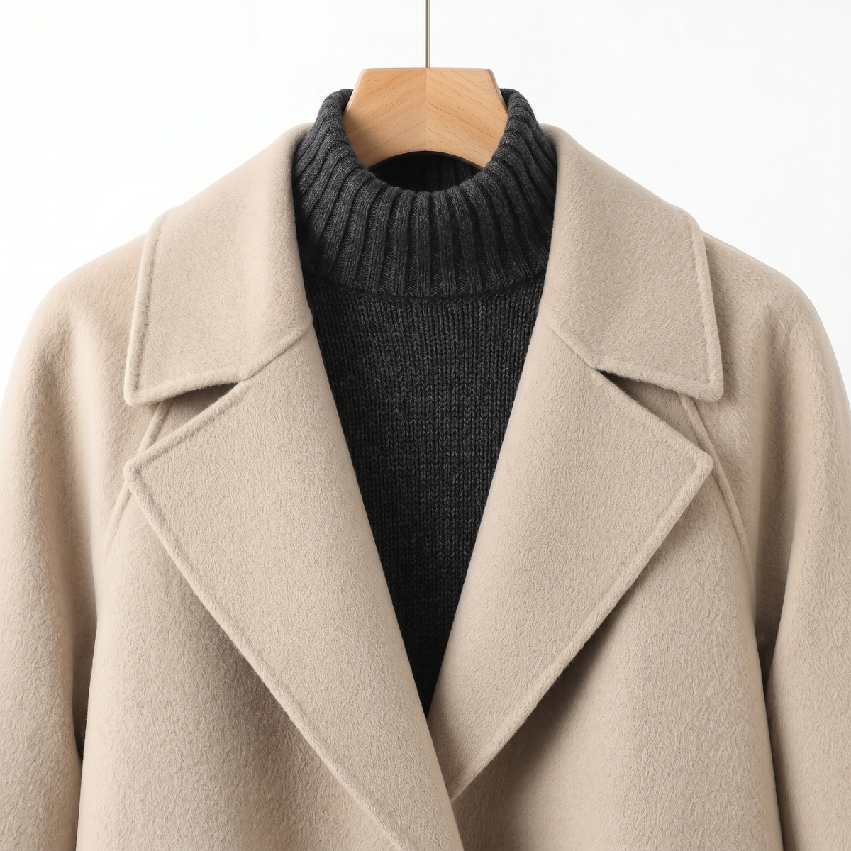 Minimalist 100% Australian Wool Toggle Coat