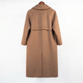 Premium Australian Wool-Camel Blend Double-Breasted Long Coat