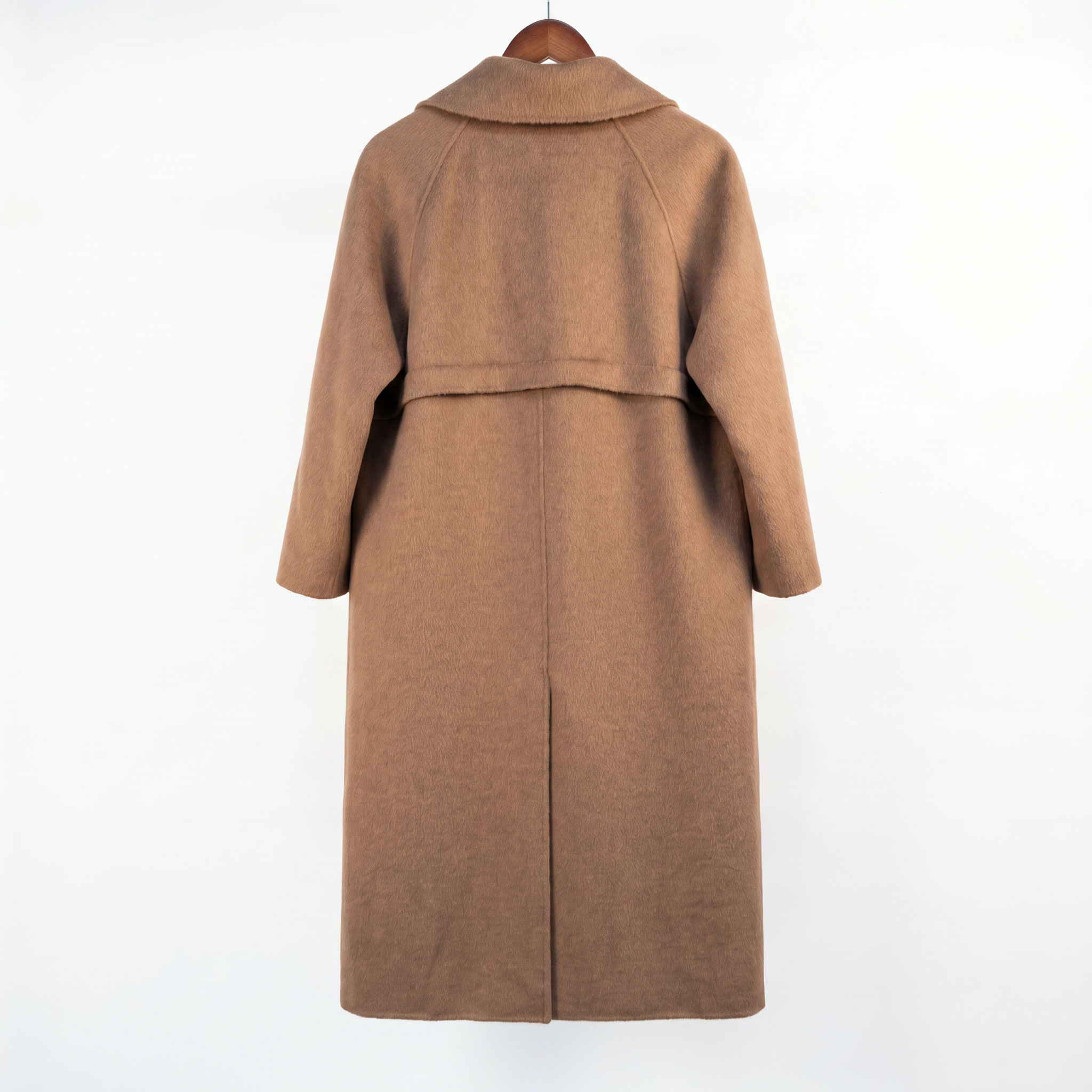 Premium Australian Wool-Camel Blend Double-Breasted Long Coat