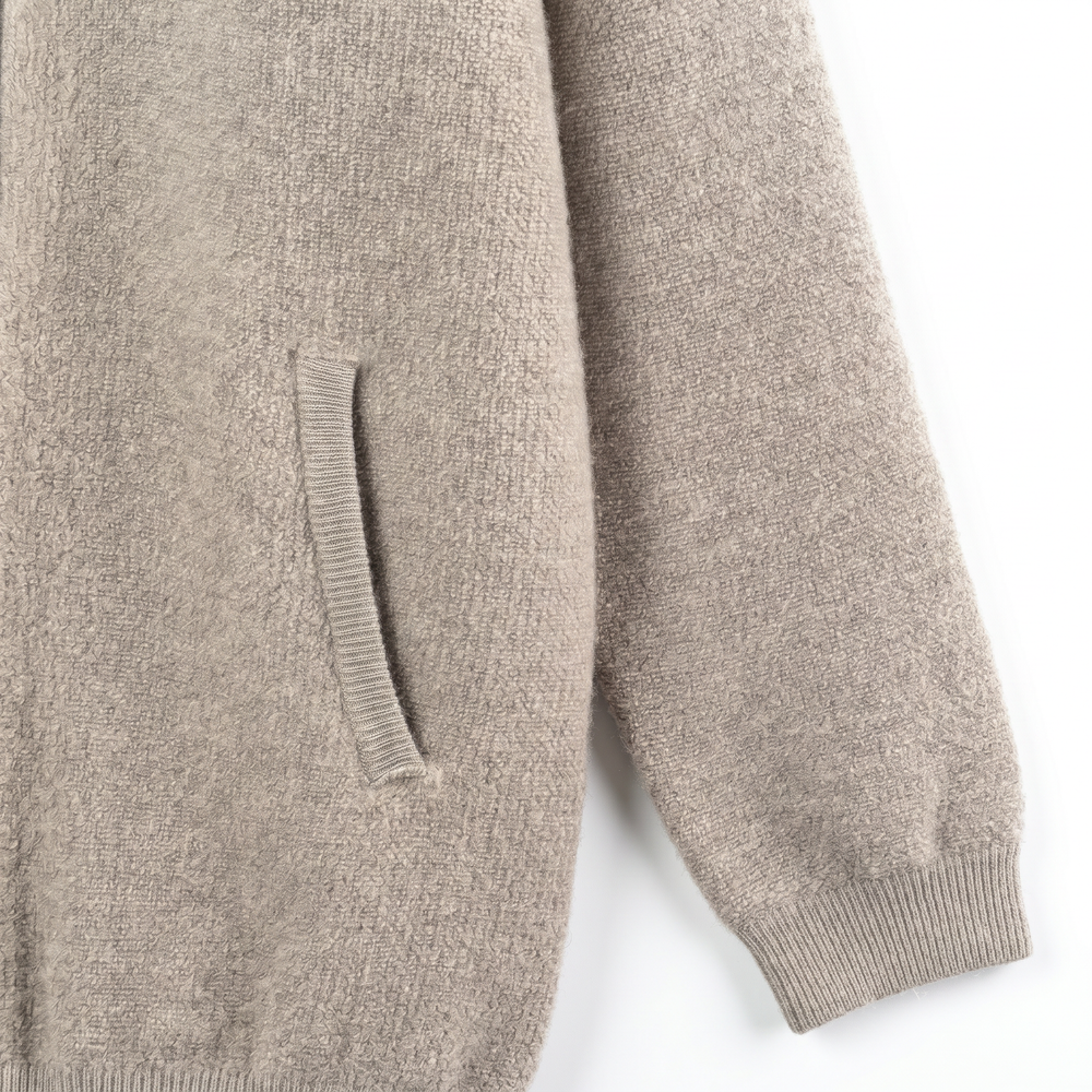 Premium 100% Cashmere Full-Zip Cardigan