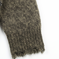 Embellished Fuzzy Cashmere-Wool Crewneck Sweater with Sequins