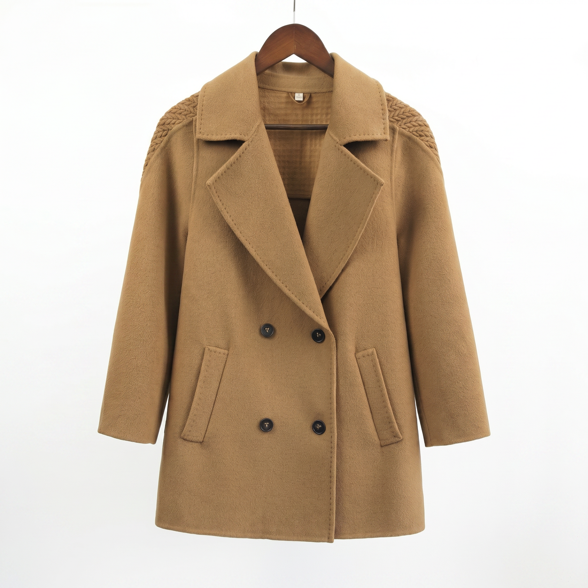 Premium 100% Australian Wool Textured Shoulder Jacket