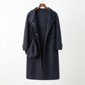 Classic Cashmere-Wool Blend Coat with Matching Bag