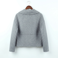 Premium Wool-Alpaca Blend Cropped Jacket with Metal Button Detail | Elegant Winter Outerwear