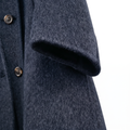 Premium Wool-Blend Long Coat with Matching Crossbody Bag