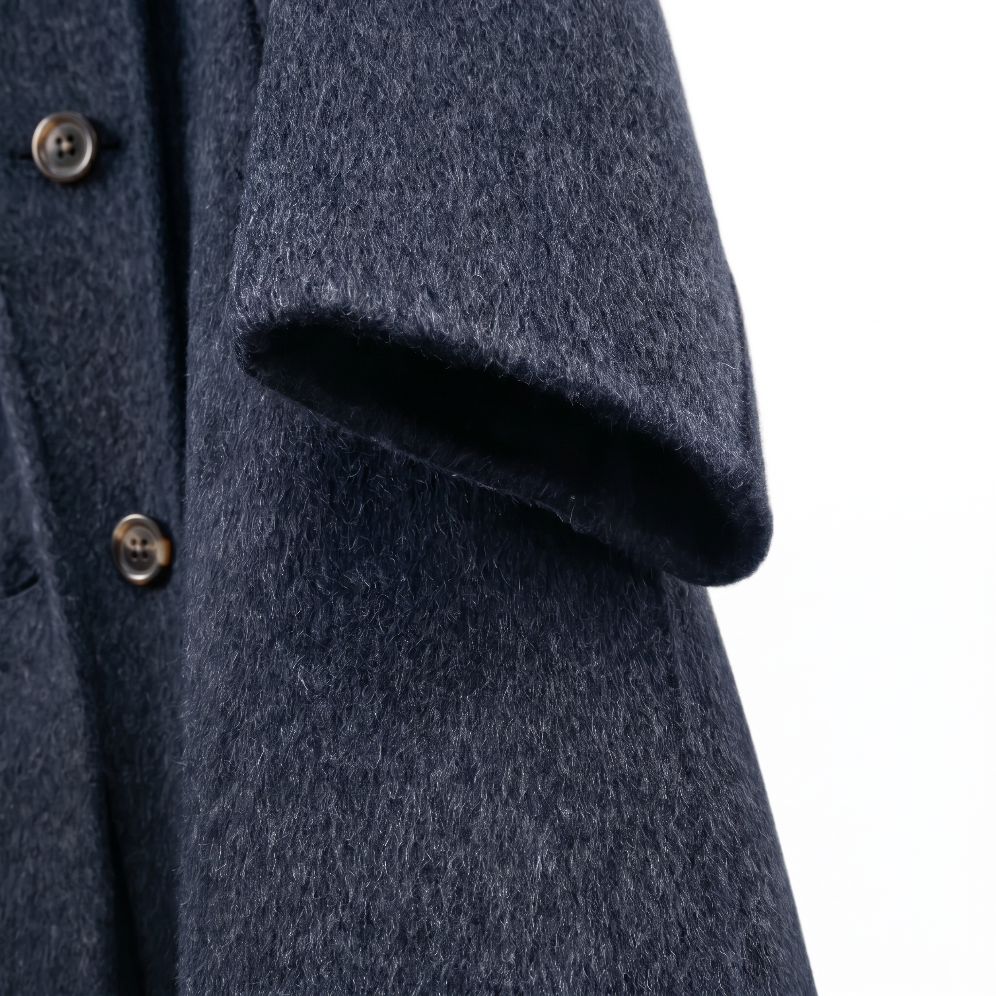 Premium Wool-Blend Long Coat with Matching Crossbody Bag