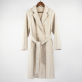 Premium Wool & Camel Down Blend Double-Breasted Long Coat