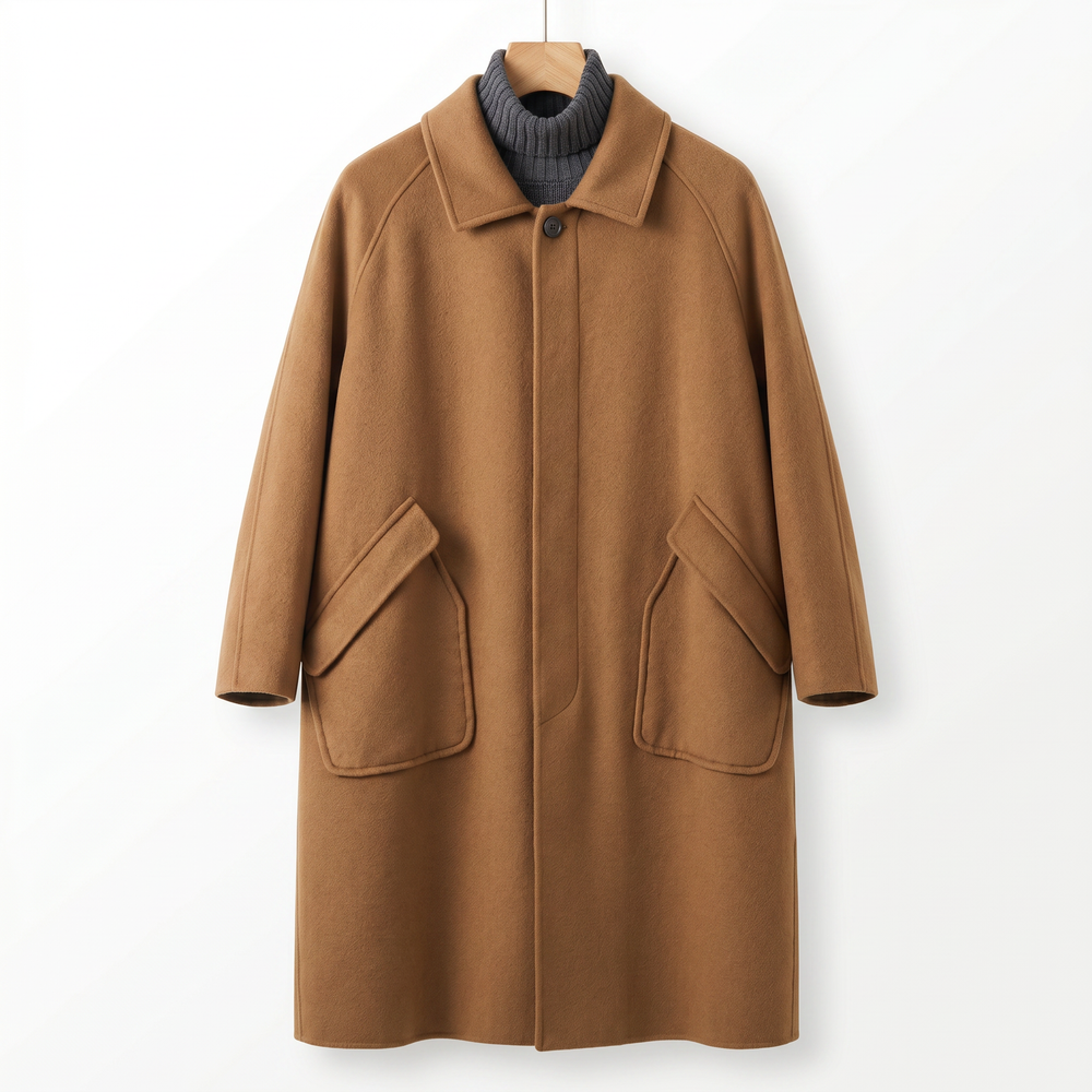 Premium 100% Wool Long Coat