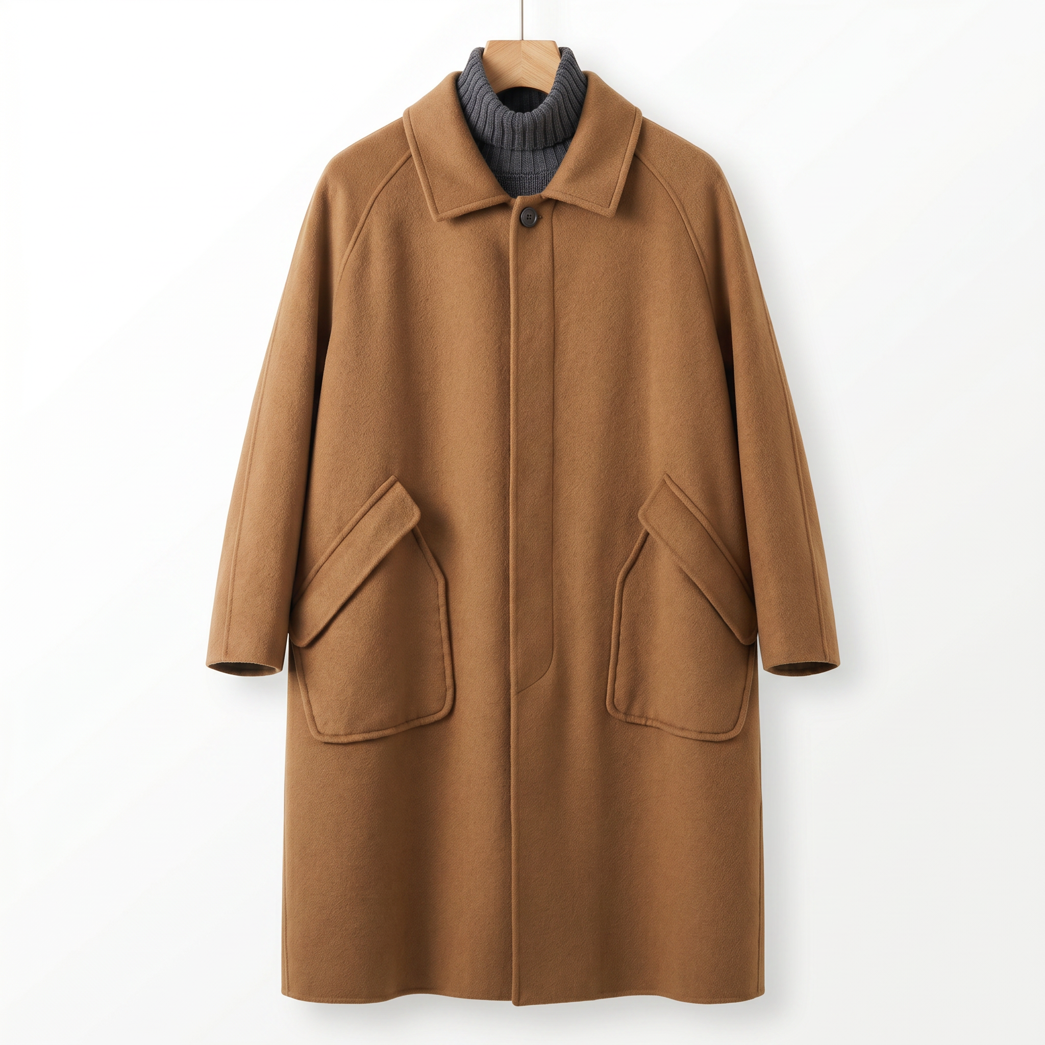 Premium 100% Wool Long Coat
