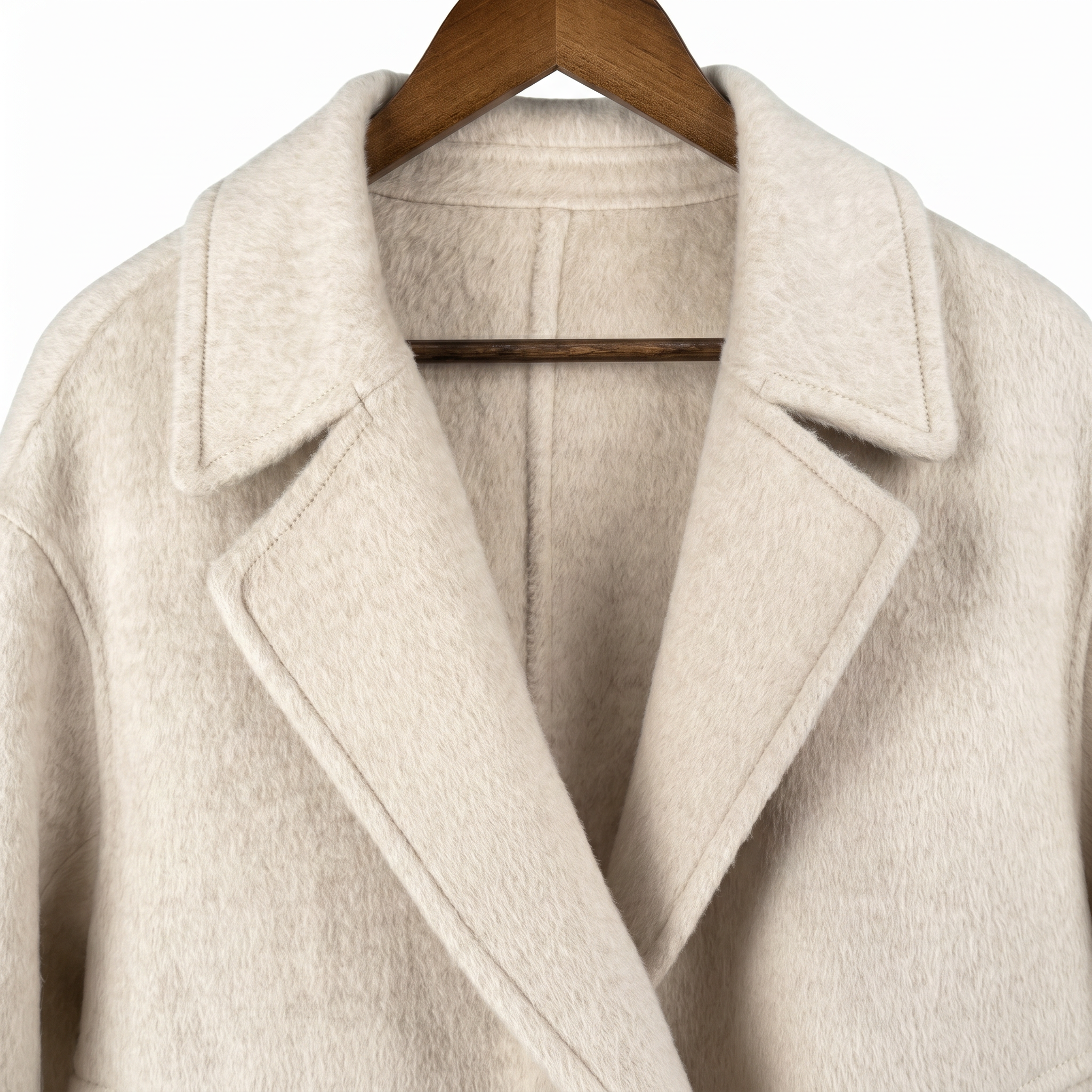 Premium 90% Australian Wool-Camel Blend Double-Breasted Coat