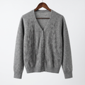 Elegant Embroidered Cashmere-Wool Blend V-Neck Sweater