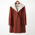 Cashmere-Wool Double-Breasted Blend Coat