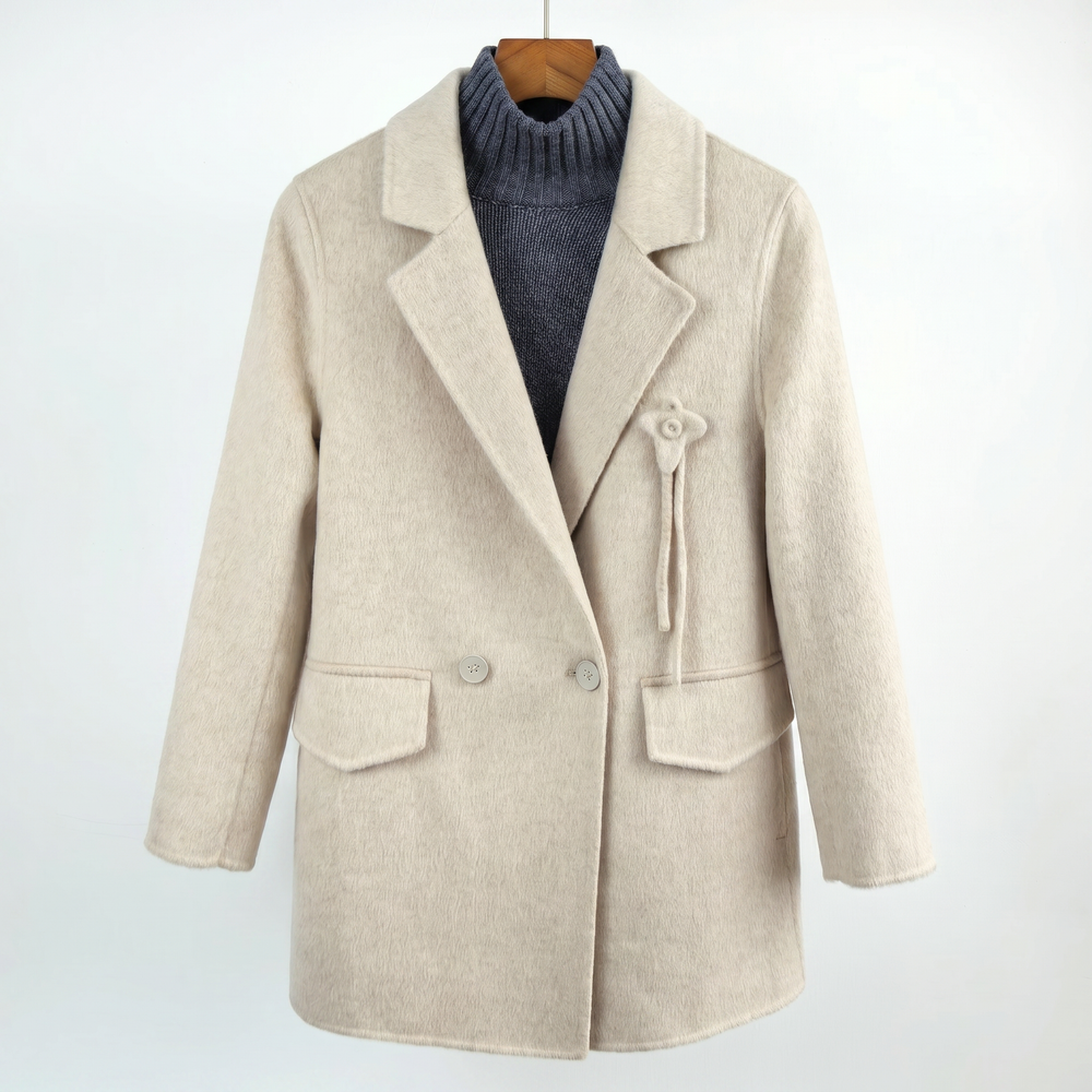 Minimalist 100% Wool Blazer Coat