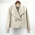 Women's Wool-Blend Cropped Double-Breasted Jacket