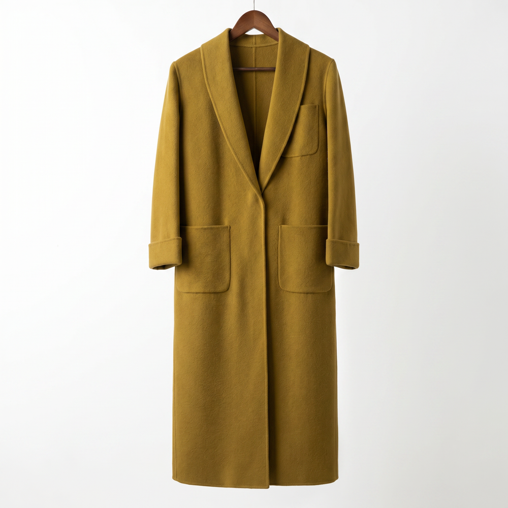 Essential 100% Pure Wool Belted Long Coat